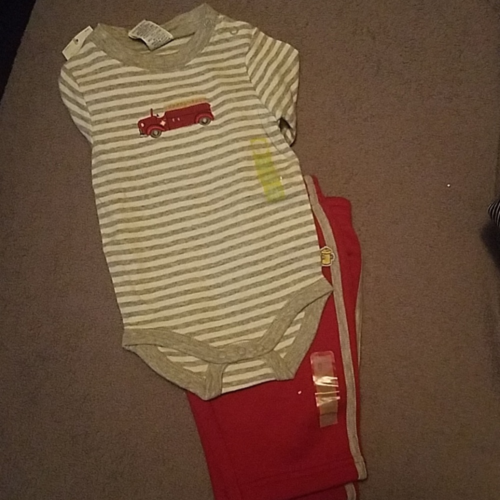 0-3 Month Firetruck Outfit